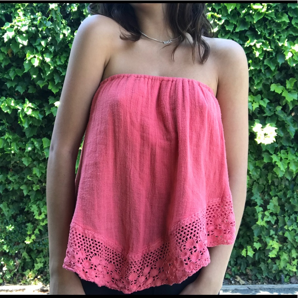 Jens pirate booty pink strapless shirt